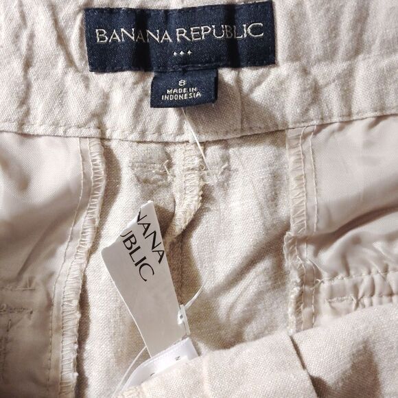 Banana Republic Tan Cargo Shorts Lightweight Cotton, Linen Blend - Picture 3 of 6